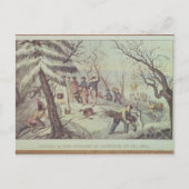 De landing van de pelgrims in Plymouth Briefkaart (Voorkant)