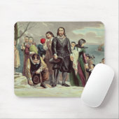 De landing van de pelgrims in Plymouth Muismat (Met muis)