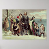De landing van de pelgrims in Plymouth Poster (Voorkant)