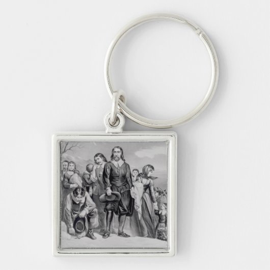 De landing van de pelgrims sleutelhanger (Voorkant)