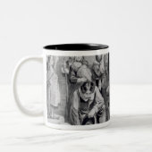 De landing van de pelgrims tweekleurige koffiemok (Links)