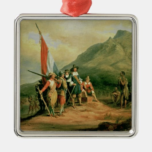 De landing van Jan van Riebeeck Metalen Ornament (Voorkant)
