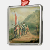 De landing van Jan van Riebeeck Metalen Ornament (Links)