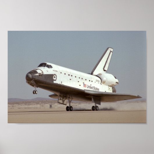 De landing van Space Shuttle Atlantis (STS-61B) Poster (Voorkant)