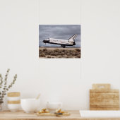 De landing van Space Shuttle Atlantis (STS-98) Poster (Keuken)