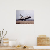 De landing van Space Shuttle Atlantis (STS-98) Poster (Keuken)