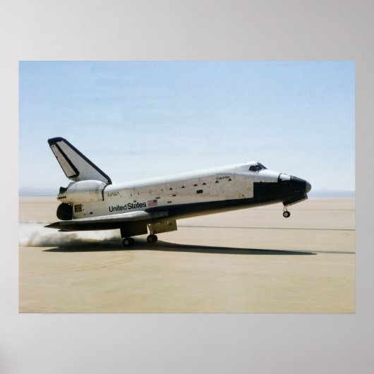 De landing van Space Shuttle Columbia (STS-1) Poster (Voorkant)
