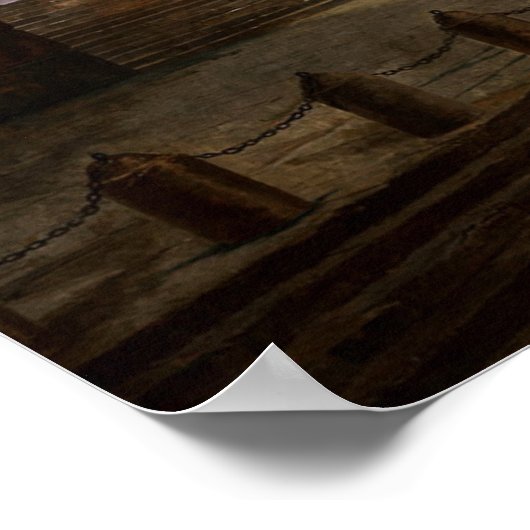 De landingplaats van Hubert Robert Poster (Hoek)