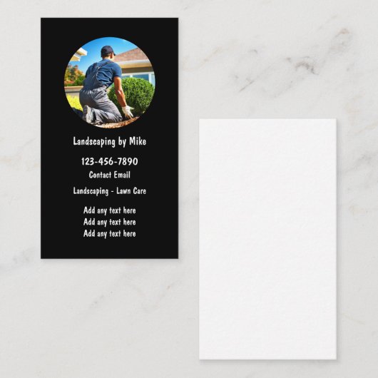 De landschapsarchitect visitekaartje (Voorkant / Achterkant)