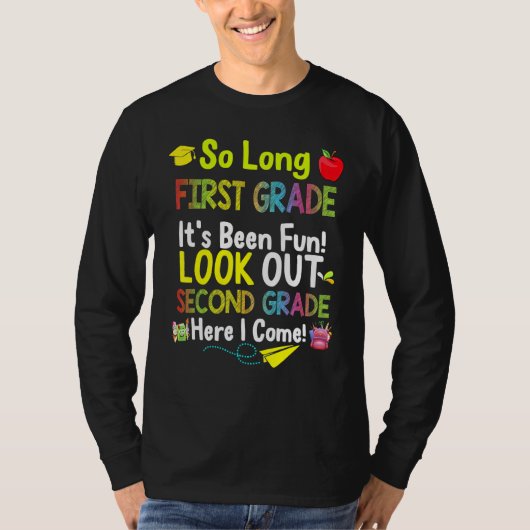 De lange 1e graad 2de graad hier kom ik Afstuderen T-shirt (Voorkant)