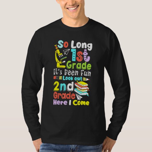 De lange 1e klas 2e klas hier kom ik studeren t-shirt (Voorkant)