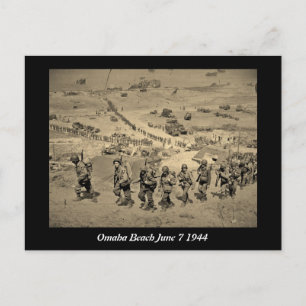 De lange lijn van het strand van Omaha Briefkaart