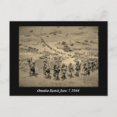 De lange lijn van het strand van Omaha Briefkaart (Voorkant)