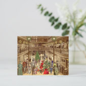 De lange lijst van de kerstman feestdagenkaart (Staand voorkant)