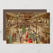 De lange lijst van de kerstman feestdagenkaart (Voorkant / Achterkant)