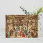 De lange lijst van de kerstman feestdagenkaart (Staand voorkant)