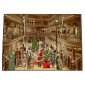 De lange lijst van de kerstman groot cadeauzakje (Voorkant)