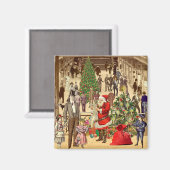 De lange lijst van de kerstman magneet (Voorkant / Achterkant)