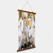 De lange reis hangend wandkleed (Gebogen)