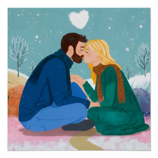 De lange reis van respect, winter  perfect poster (Voorkant)