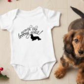 De lange wachttijd van Dachshund Newborn Gift Baby Romper