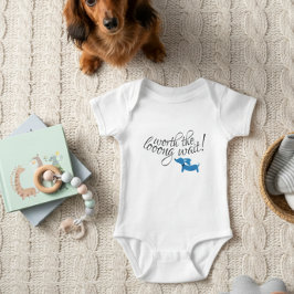 De lange wachttijd van Dachshund Newborn Gift waar Romper