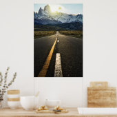 De lange weg naar Fitzroy Mountain - Ruta 40 Poster (Keuken)