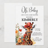 De Langhalsgiraffe Kaart (Voorkant / Achterkant)