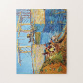 De Langlois-brug in Arles met vrouwen die wassen Legpuzzel (Verticaal)