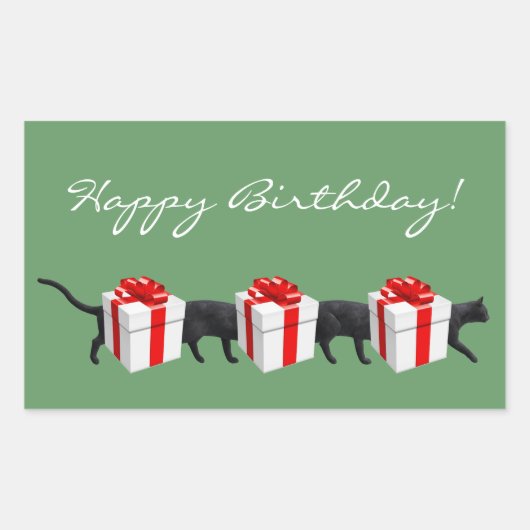 De langste kat ter wereld rechthoekige sticker (Voorkant)