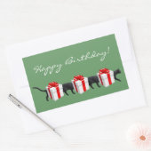 De langste kat ter wereld rechthoekige sticker (Envelop)