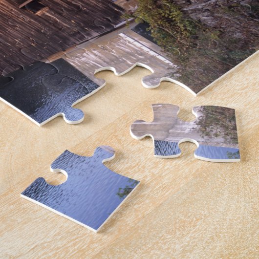 De langste overdekte brug in de Verenigde Staten Legpuzzel (Zijkant)