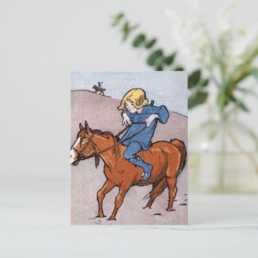 "De langste weg......." Vintage Briefkaart (Staand voorkant)