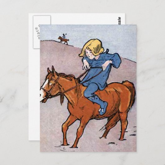 "De langste weg......." Vintage Briefkaart (Voorkant / Achterkant)