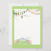 De langwerpige kart-uitnodiging kaart (Achterkant)