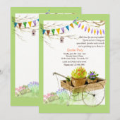 De langwerpige kart-uitnodiging kaart (Voorkant / Achterkant)