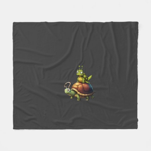 De Langzaamste Wilde Rit. Fleece Deken (Voorkant (Horizontaal))