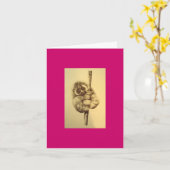 De langzame Kaart van de Verjaardag Loris - Roze (Gele Bloem)