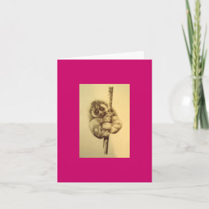 De langzame Kaart van de Verjaardag Loris - Roze