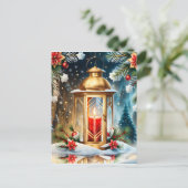 De Lantaarn Delicate Kerstmis is een mooie zucht Feestdagenkaart (Staand voorkant)