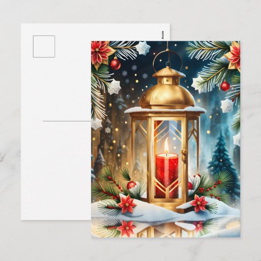 De Lantaarn Delicate Kerstmis is een mooie zucht Feestdagenkaart (Voorkant / Achterkant)