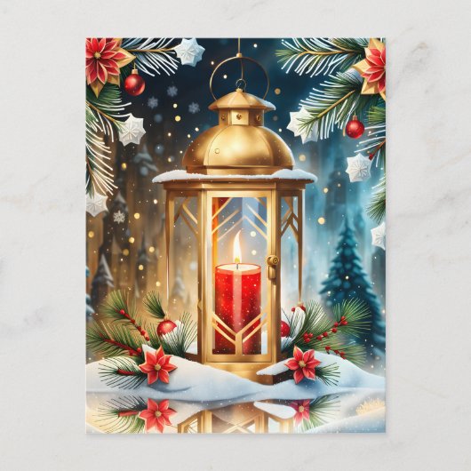 De Lantaarn Delicate Kerstmis is een mooie zucht Feestdagenkaart (Voorkant)