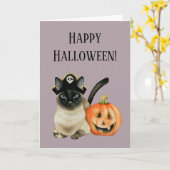 De Lantaarn Gelukkig Halloween van de Hefboom O Kaart (Gele Bloem)