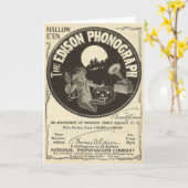 De Lantaarn van Edison Phonograph Halloween Ad Kaart (Gele Bloem)