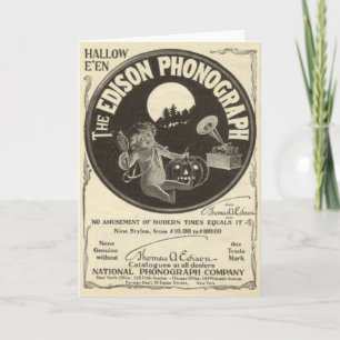 De Lantaarn van Edison Phonograph Halloween Ad Kaart