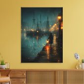 De lantaarndrager bij de haven canvas afdruk (Insitu (Woonkamer))