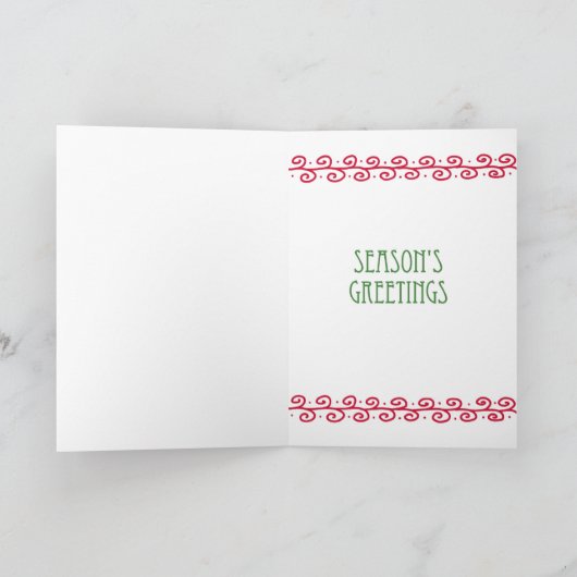 De lantaarnpaal feestdagen kaart (Binnen)