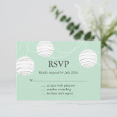 De Lantaarns RSVP van de partij in Mint Groen (Staand voorkant)