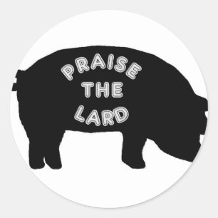 De Lard verheffen Ronde Sticker