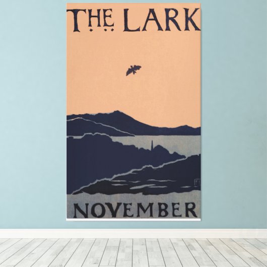 De Lark Florence Lundbord  Abstract Canvas Afdruk (Insitu (Houten vloer))